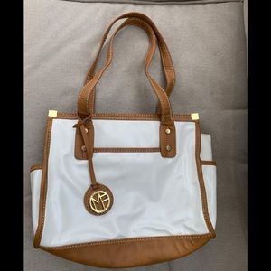 White and Tan Purse, New